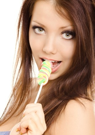 chick licking lollypop for Girlfriend Activation System